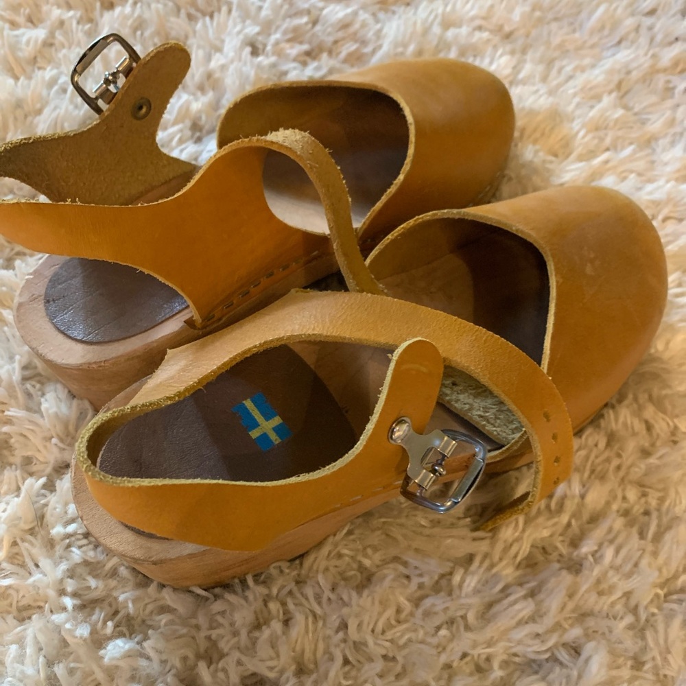 Yellow clogs